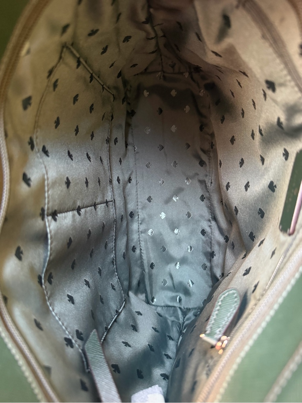 Kate Spade New York Brynn Olive and White Floral Bow Tote - Picture 6 of 12
